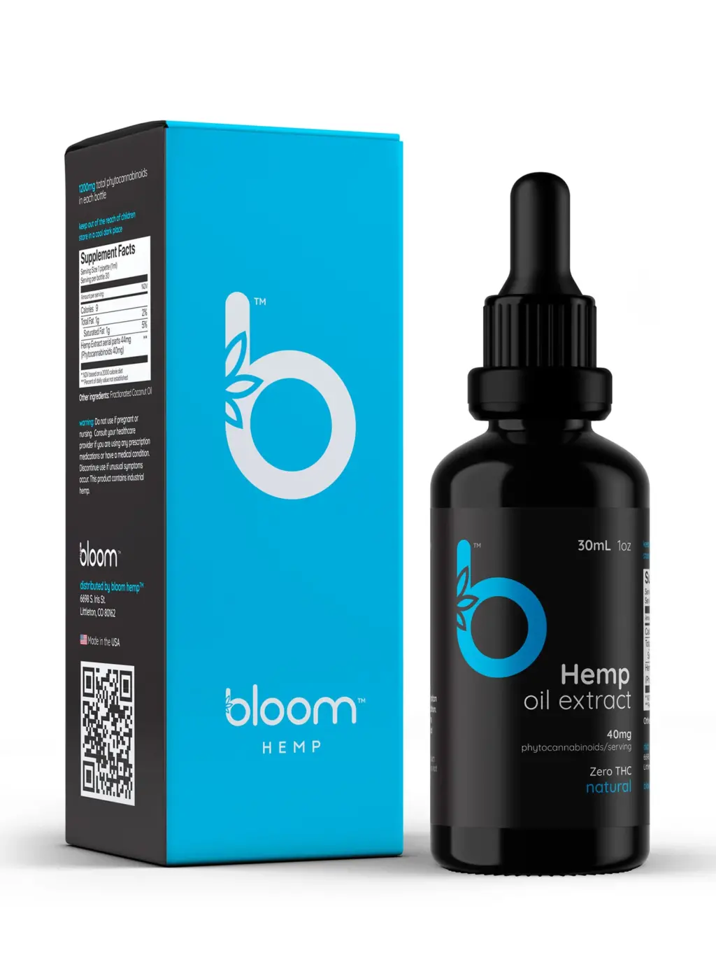 Bloom Hemp Zero THC Natural Tincture